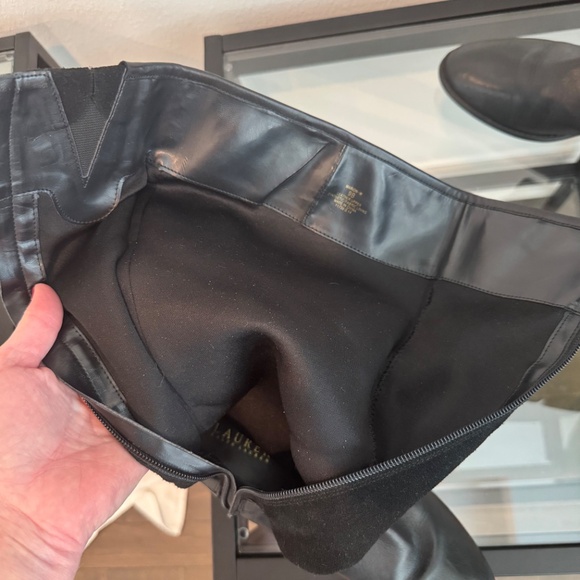 LAUREN RALPH LAUREN Marion -W Women’s Black Leather & Suede Zip Riding Boot 9W - Picture 13 of 16